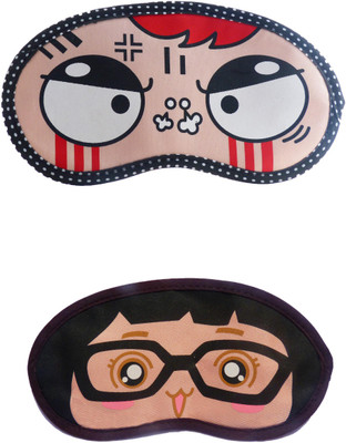

Jenna Cartoon Super Smooth Sleep Mask, Blind Fold And Travel Accessory Angry GirlSpecks (Pack of 2) Eye Shade(Multicolor)