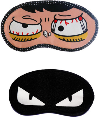 

Jenna Cartoon Super Smooth Sleep Mask, Blind Fold And Travel Accessory Sleepy WhiteEye (Pack of 2) Eye Shade(Multicolor)