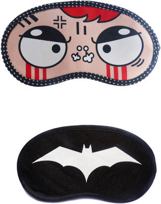 

Jenna Angry-WhiteBat Cartoon Travel Sleeping Eye Cover Blindfold (Pack of 2)(2 g)