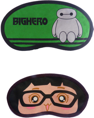 

Jenna Cartoon Super Smooth Sleep Mask, Blind Fold And Travel Accessory Green GirlSpecks (Pack of 2) Eye Shade(Multicolor)