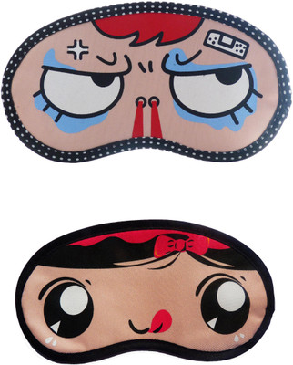 

Jenna SuperAngry-RedRibbon Cartoon Travel Sleeping Eye Cover Blindfold (Pack of 2)(2 g)