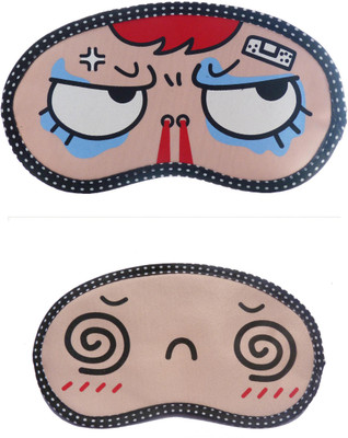 

Jenna Cartoon Super Smooth Sleep Mask, Blind Fold And Travel Accessory SuperAngry Spiral (Pack of 2) Eye Shade(Multicolor)