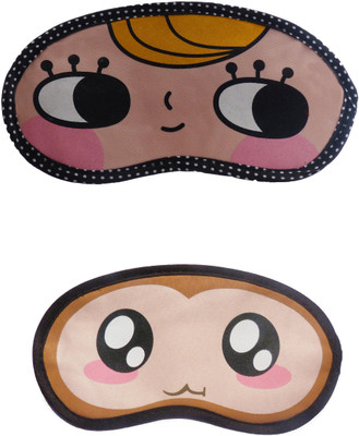 

Jenna YellowHairHappy-BigEye Cartoon Travel Sleeping Eye Cover Blindfold (Pack of 2)(2 g)
