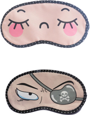 

Jenna Cartoon Super Smooth Sleep Mask, Blind Fold And Travel Accessory CloseEye PatchEye (Pack of 2) Eye Shade(Multicolor)