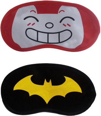 

Jenna RedHappy-YellowBat Cartoon Travel Sleeping Eye Cover Blindfold (Pack of 2)(2 g)