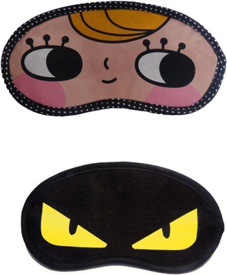 

Jenna Cartoon Super Smooth Sleep Mask, Blind Fold And Travel Accessory YellowHairHappy YellowEye (Pack of 2) Eye Shade(Multicolor)