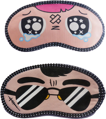 

Jenna P_Inju-BlackSpecks Cartoon Travel Sleeping Eye Cover Blindfold (Pack of 2)(2 g)