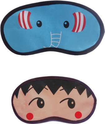 

Jenna Elephant-RedDot Cartoon Travel Sleeping Eye Cover Blindfold (Pack of 2)(2 g)