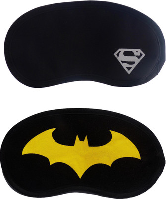 

Jenna W_Superman-YellowBat Cartoon Travel Sleeping Eye Cover Blindfold (Pack of 2)(2 g)