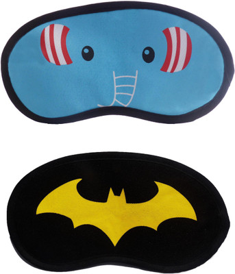 

Jenna Elephant-YellowBat Cartoon Travel Sleeping Eye Cover Blindfold (Pack of 2)(2 g)