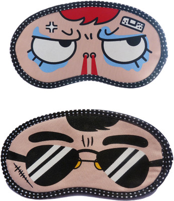 

Jenna Cartoon Super Smooth Sleep Mask, Blind Fold And Travel Accessory SuperAngry BlackSpecks (Pack of 2) Eye Shade(Multicolor)