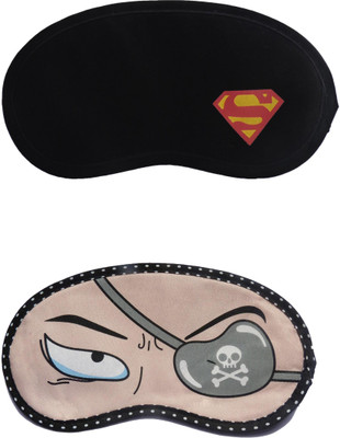 

Jenna Cartoon Super Smooth Sleep Mask, Blind Fold And Travel Accessory Y_Superman PatchEye (Pack of 2) Eye Shade(Multicolor)