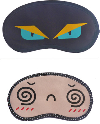 

Jenna NinjaEye-Spiral Cartoon Travel Sleeping Eye Cover Blindfold (Pack of 2)(2 g)