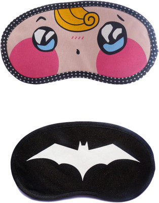 

Jenna YellowHairSurprise-WhiteBat Cartoon Travel Sleeping Eye Cover Blindfold (Pack of 2)(2 g)