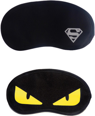 

Jenna Cartoon Super Smooth Sleep Mask, Blind Fold And Travel Accessory W_Superman YellowEye (Pack of 2) Eye Shade(Multicolor)