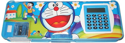 Reyansh Collection Doraemon Cartoon Art Plastic Pencil Box(Set of 1, Blue)