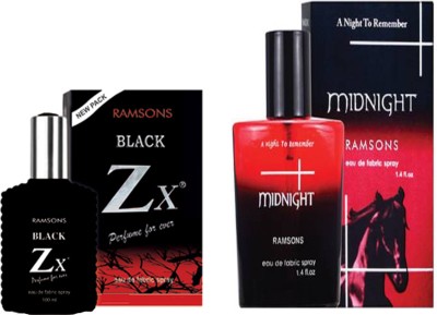 

Romsons MIDNIGHT PERFUME 100 ML+ BLACK ZX PERFUME 30 ML Eau de Parfum - 100 ml(For Men & Women)