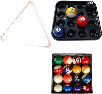 

KBA COMBO OF POOL BALL SET ,TRIANGLE N TRAY Billiard Ball(Pack of 3, Multicolor)
