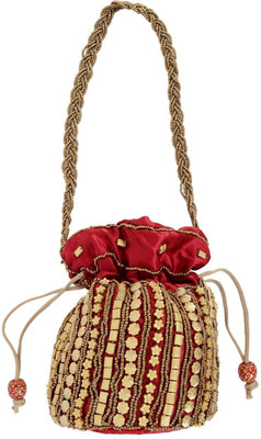 

SUVASANA Jaipur Women Handmade Festive Multi Wedding Gift Potli Potli(Maroon)