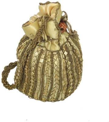 

SUVASANA Jaipur Women Handmade Festive Multicolor Wedding Gift Potli Potli(Gold)