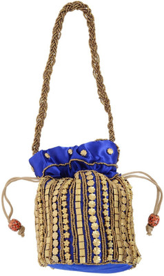 

SUVASANA Jaipur Women Handmade Festive Multicolor Wedding Gift Potli Potli(Blue)