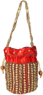 

SUVASANA Jaipur Women Handmade Festive Multicolor Wedding Gift Potli Potli(Red)
