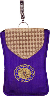 

Bagaholics Ethnic Raw Silk Saree Clutch Sling Bag Mobile Pouch Waist Clip Ladies Purse Gift For Women Mobile Pouch(Purple)