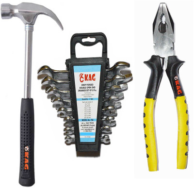 

KAG P-801 Hand Tool Kit(10 Tools), Multicolor