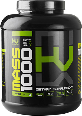 

HIGH VOLTAGE Mass 1000 2.5 kg / 5.5 lbs vanilla flavour Weight Gainers/Mass Gainers(2.5 kg, Vanilla)