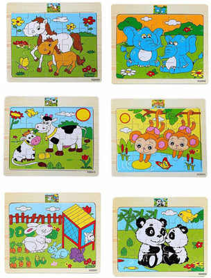 

TALKING GANESHA 6 Assorted Wooden Puzzles For Kids (6 Pieces)(6 Pieces)