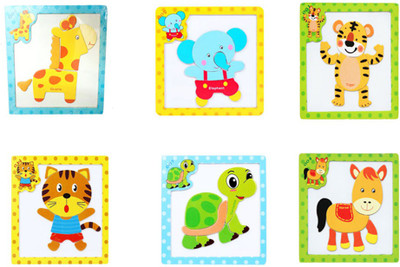 

TALKING GANESHA Wooden Magnetic Animal Puzzle Drawing Board Game Educational Toy for Kids ( Set Of 6 )(6 Pieces)