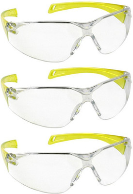

Vezual Clear Lens UV Protected Scratch Resistance (Pack of 3) Power Tool, Laboratory, Wood-working Safety Goggle(Free-size)