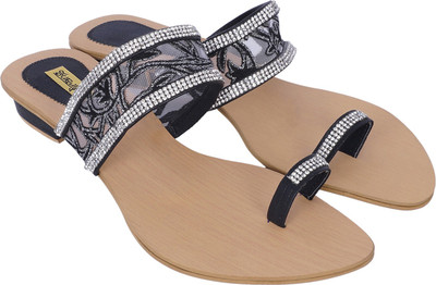 

Indirang Women Black Flats