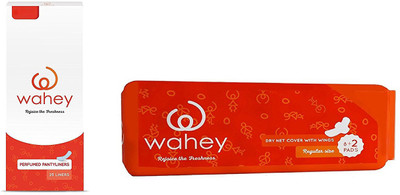 

Wahey Combo Pack Of 25 Perfumed Panty Liners and Disposable Napkins with Wings (10 Pads) Sanitary Pad(Pack of 2)