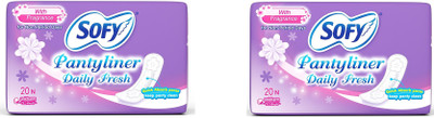 

SOFY Daily Fresh PantyLiner - 2 Packs of 20 Piece in Each Pack Pantyliner(Pack of 40)