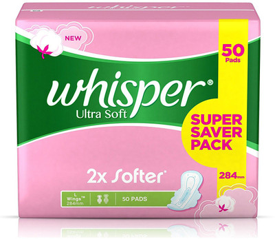 

whisper Ultra Soft Large Sanitary Pad(Pack of 50)