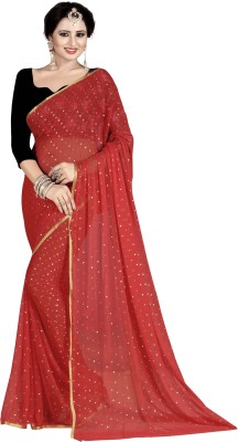 Stylish Sarees Printed Bollywood Chiffon Saree(Maroon)