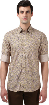 COLORPLUS Men Printed Formal Green Shirt COLORPLUS Men Printed Formal Green Shirt