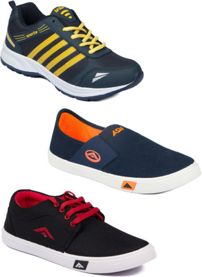 

Asian Men Casual & Running Shoes Combo Pack of 3 Casuals For Men(Multicolor