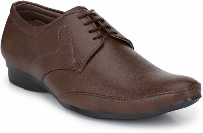 

Levanse Synthetic leather formal shoes Lace Up For Men(Brown