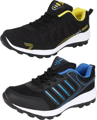 

Aero 02 Pair Combo Running Shoes For Men(Multicolor, Black::blue::black::yellow