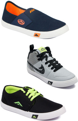 

Asian Men Casual & Running Shoes Combo Pack of 3 Sneakers For Men(Multicolor