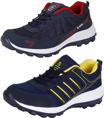 

Aero 02 Pair Combo Running Shoes For Men(Multicolor, Blue::yellow::blue::red