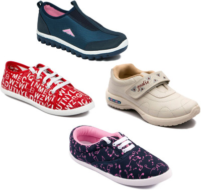 

Asian Women Casual & Running Shoes Combo pack of 4 Casuals For Women(Multicolor