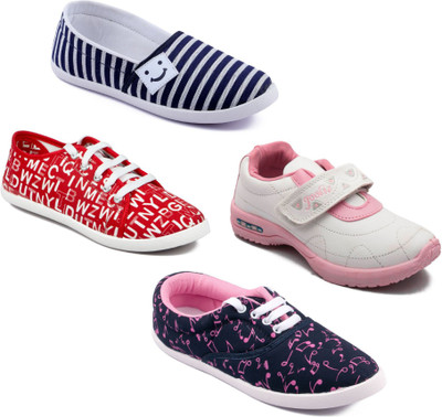 

Asian Women Casual & Running Shoes Combo pack of 4 For Women(Multicolor