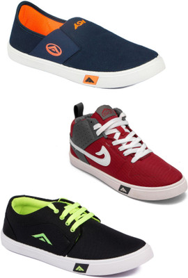 

Asian Men Casual & Running Shoes Combo Pack of 3 Casuals For Men(Multicolor