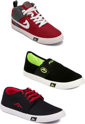

Asian Men Casual & Running Shoes Combo Pack of 3 Casuals For Men(Multicolor