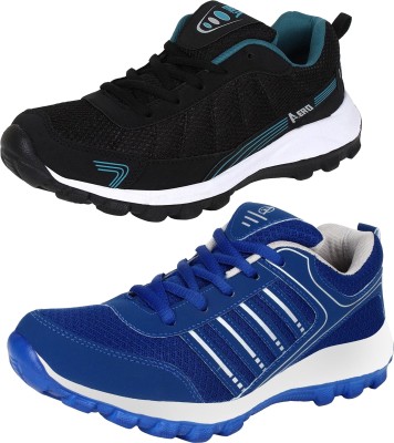 

Aero 02 Pair Combo Running Shoes For Men(Multicolor, Blue::silver::black::cyan