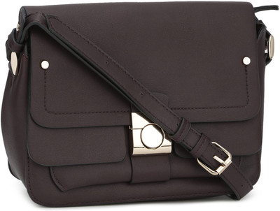 

Accessorize Women Casual Maroon PU Shoulder Bag