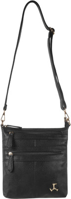 

Mochi Women Casual Black Rexine Sling Bag